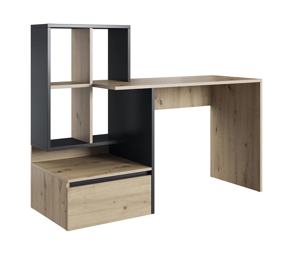 Wipmeb Sp. z o.o Psací stůl s policí MARLO dub artisan/antracit
