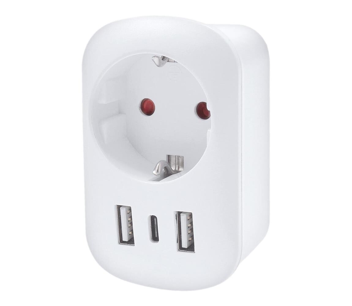 PA03UK - Cestovní adaptér pro UK 230V 2x USB-A + 1x USB-C