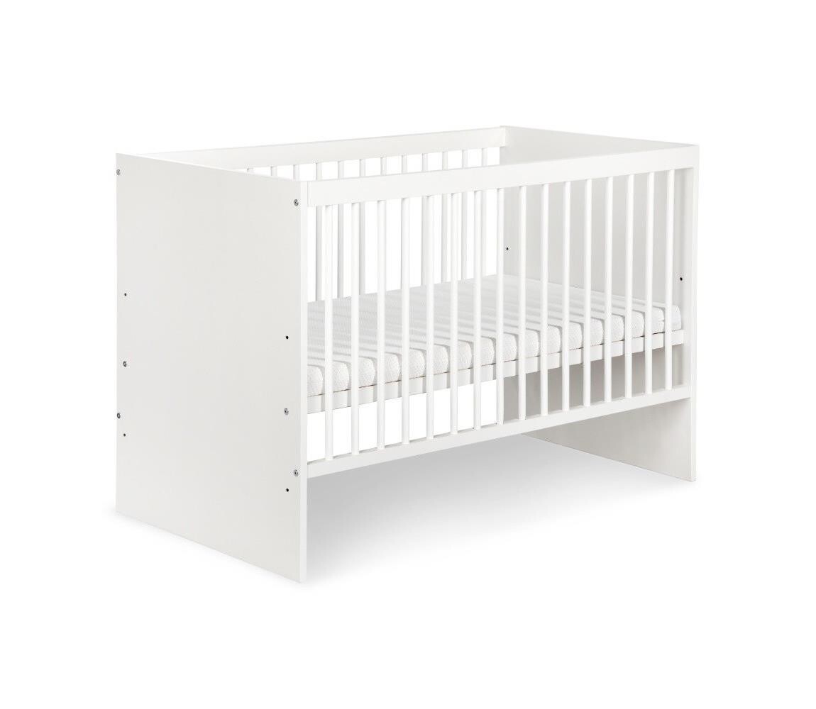 KLUPŚ KLUPŚ - Dětská postýlka KAROLINA I 120x60 cm borovice/bílá