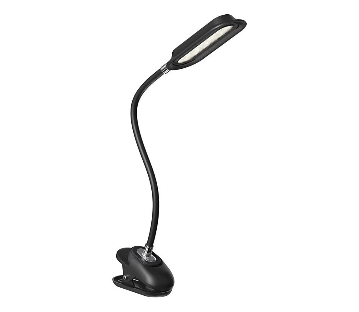 08998L - LED+CCT Stm stolní lampa s klip CLIP 7,5W/230V černá