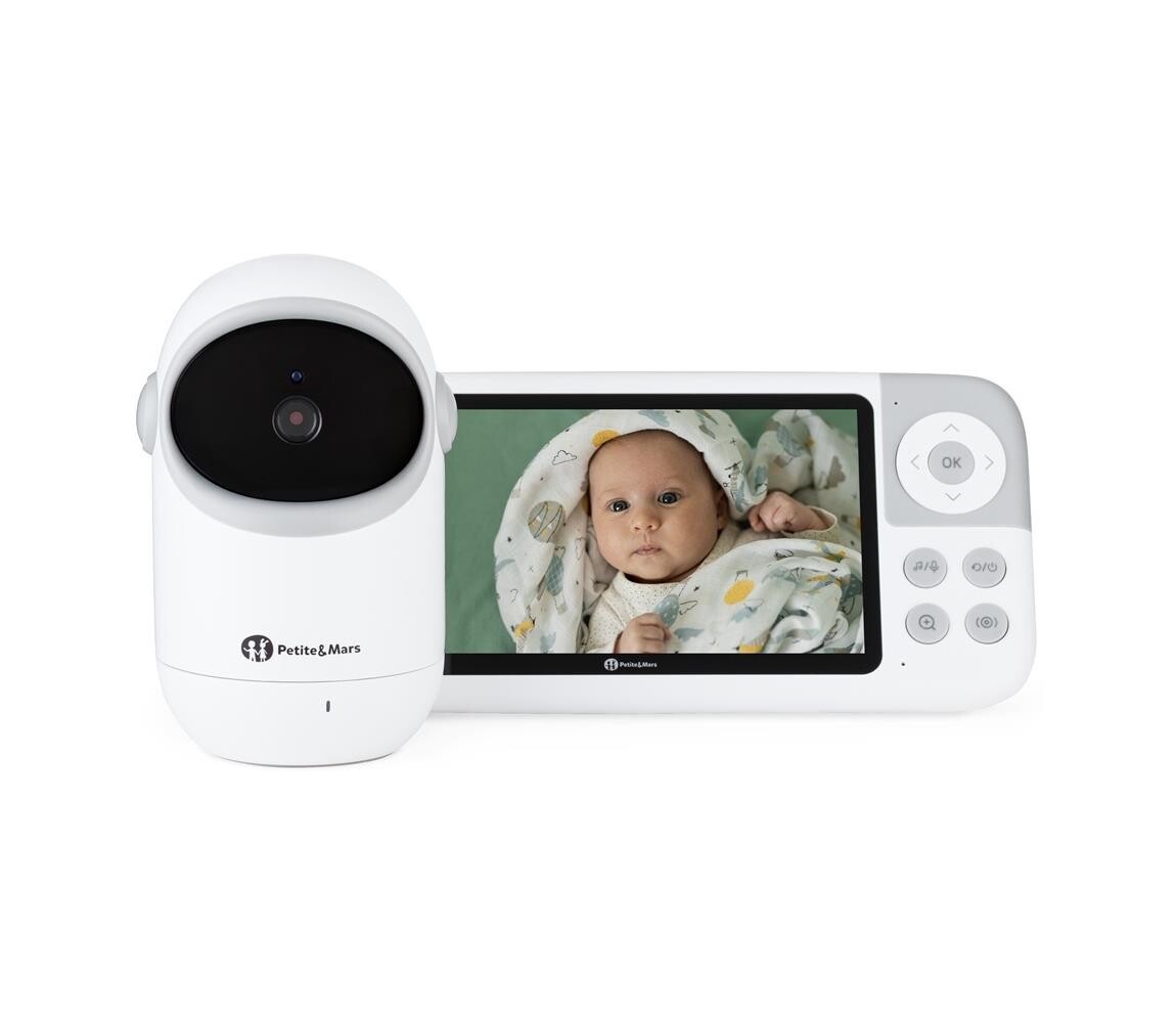 Petite&Mars PETITE&MARS - Dětská chůvička s monitorem EVE 5.0 3,8V 3050 mAh