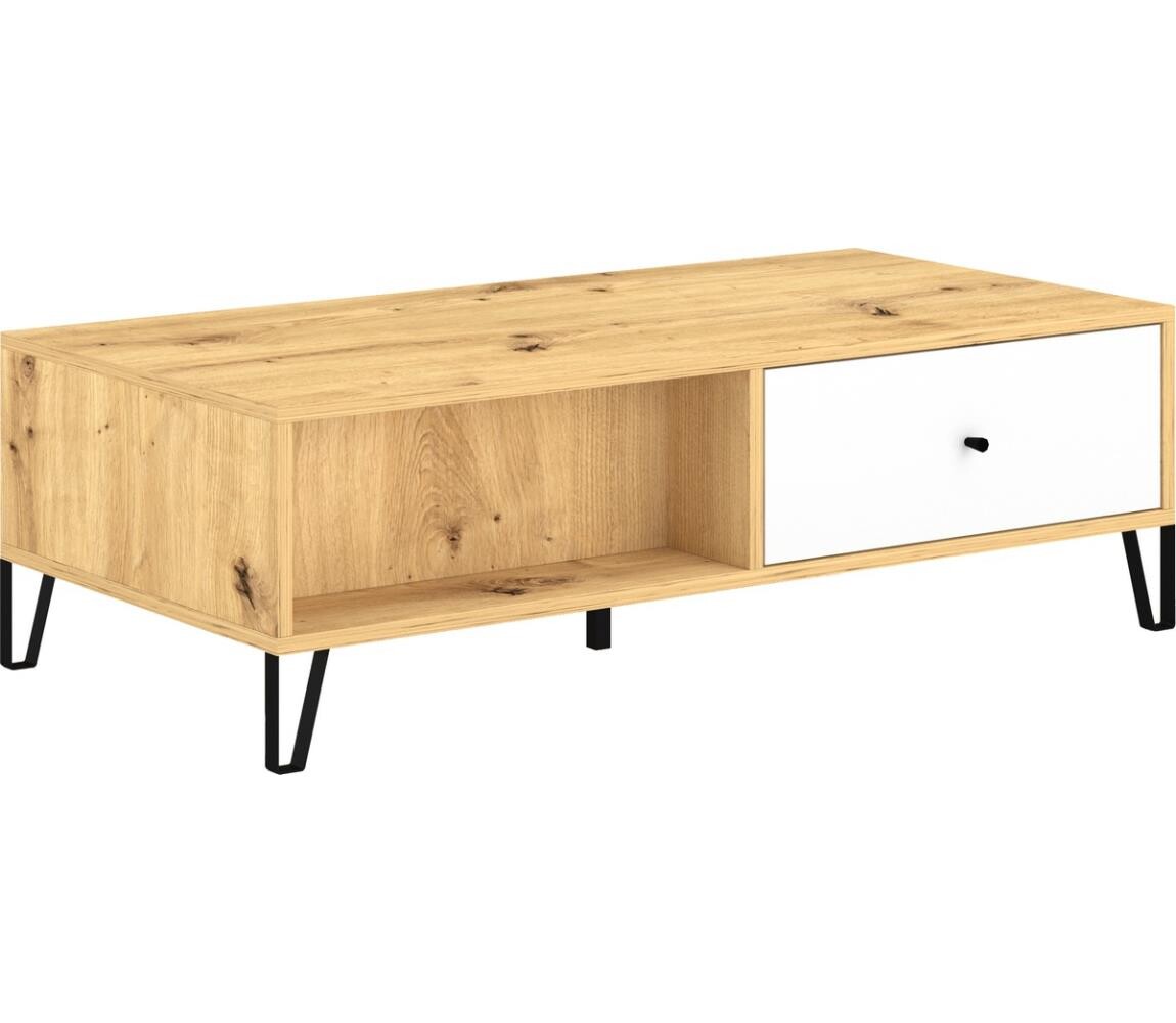 Wipmeb Sp. z o.o Konferenční stolek SULA dub artisan/bílá