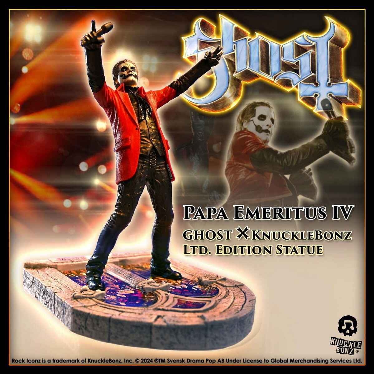 figurka Ghost - Rock Iconz - Papa Emeritus IV - KNUCKLEBONZ
