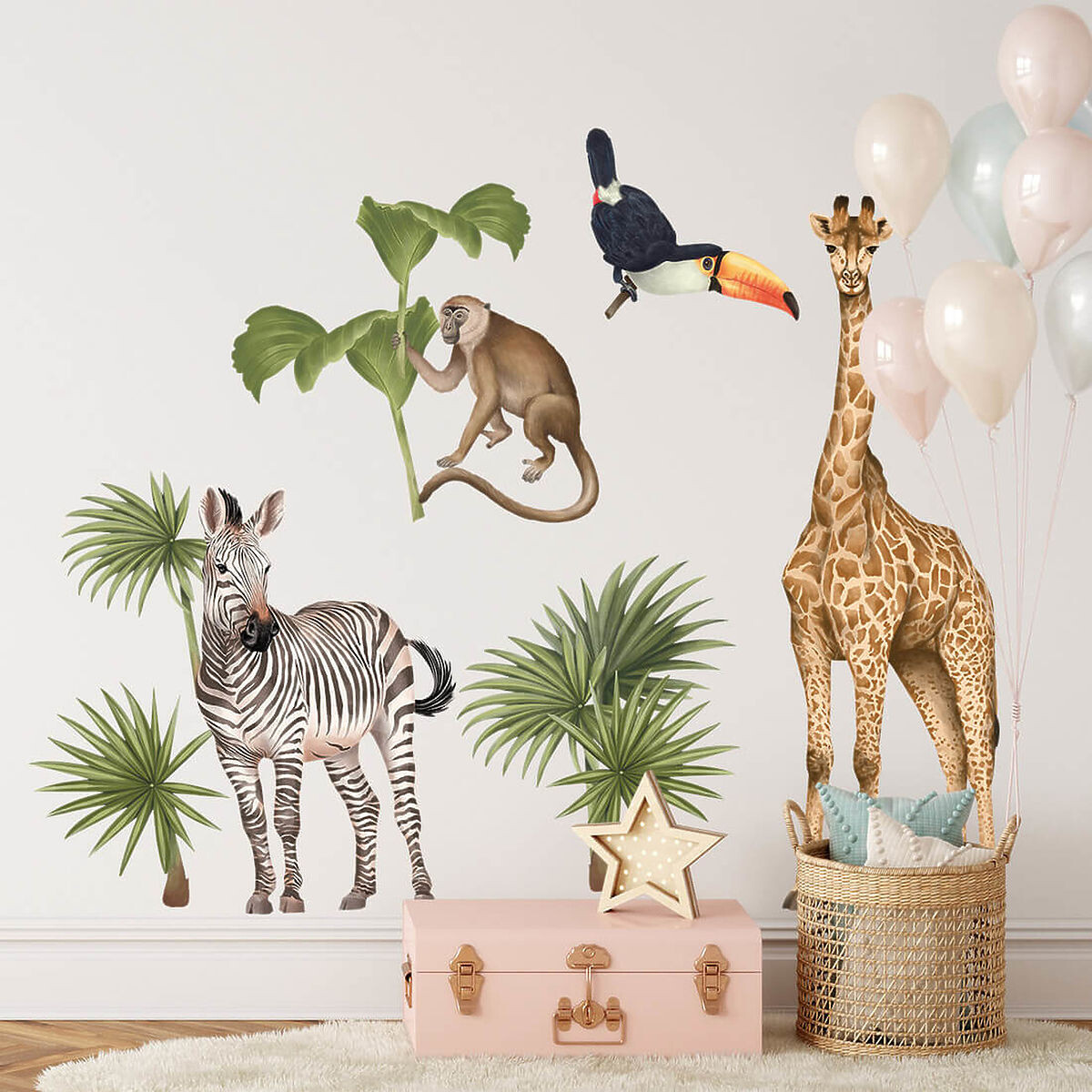 Samolepka na zeď PASTELOWE LOVE® safari wall sticker 2 34759-0,