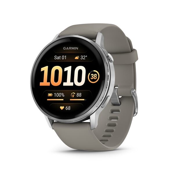 Garmin Venu® 4 - 45 mm Silver / Silver Gray silikonový řemínek 010-03014-01