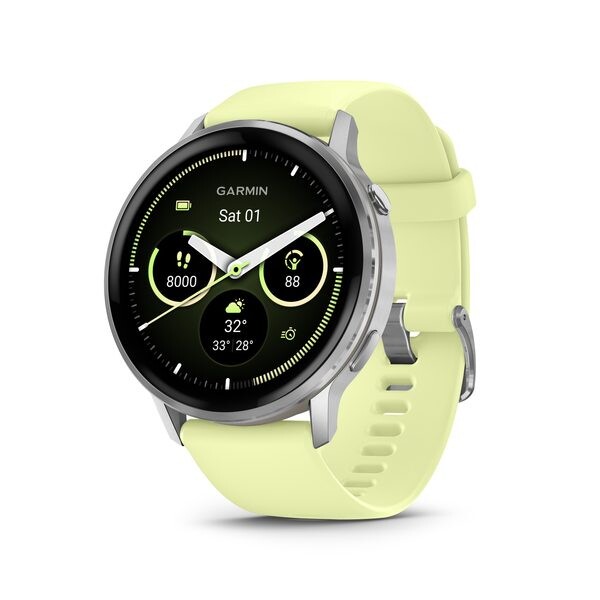 Garmin Venu® 4 - 45 mm Silver / Citron silikonový řemínek 010-03014-02