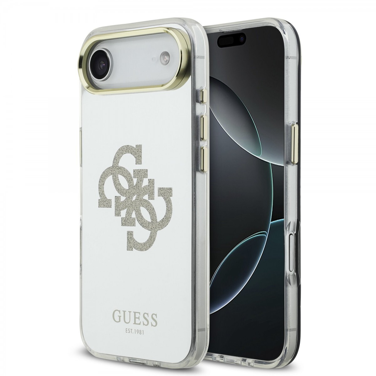 Zadní kryt Guess PC/TPU Mirror 4G Glitter Logo MagSafe pro iPhone Air Gold