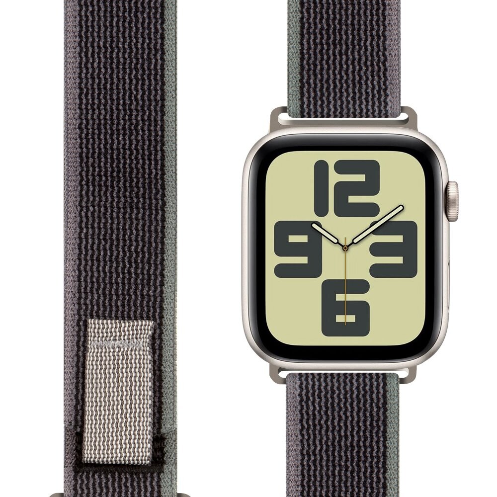 Textilní řemínek OBAL:ME pro Apple Watch 42-49mm M-L Grey-Green