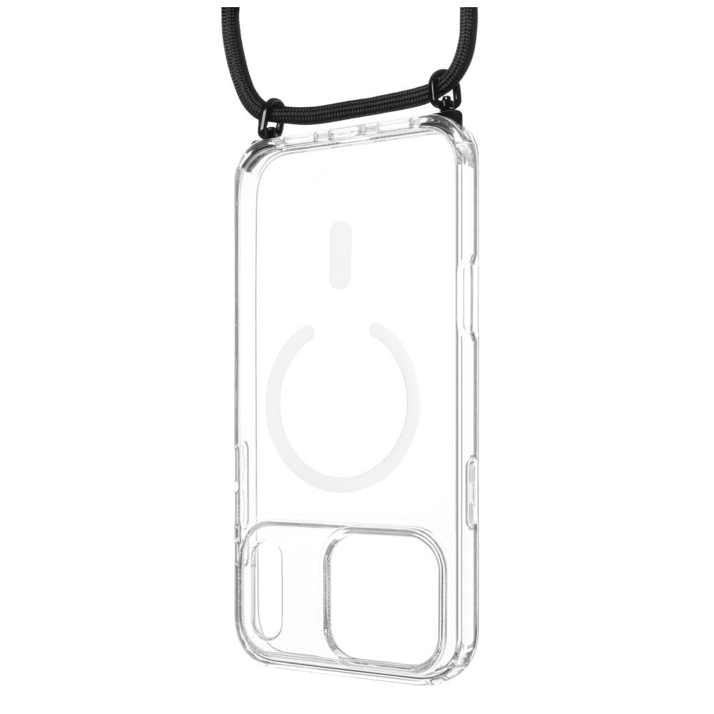 Pouzdro FIXED MagPure Neck s černou šňůrkou na krk pro Apple iPhone 17 Pro Max