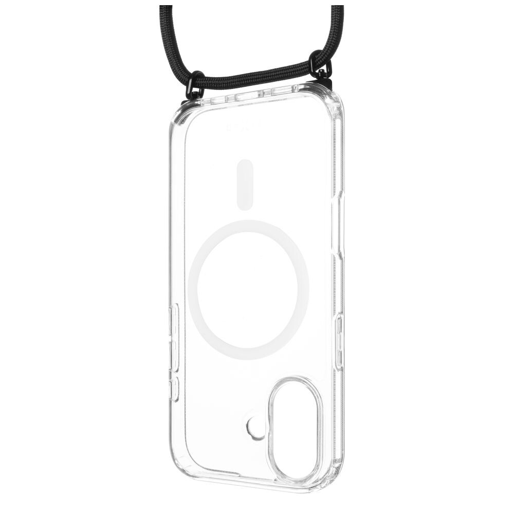 Pouzdro FIXED MagPure Neck s černou šňůrkou na krk pro Apple iPhone 17