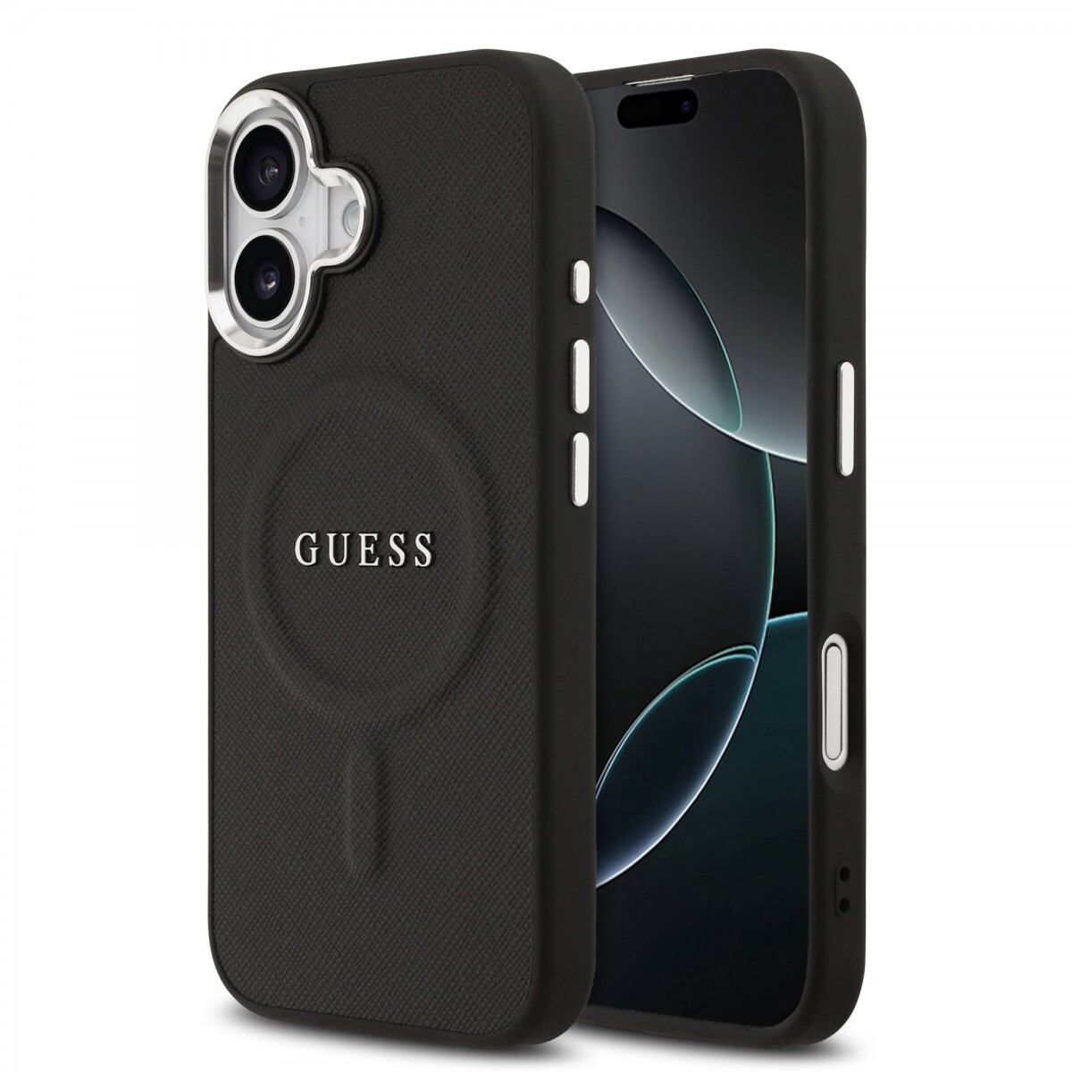 Zadní kryt Guess PU Saffiano MagSafe pro iPhone 17 Black