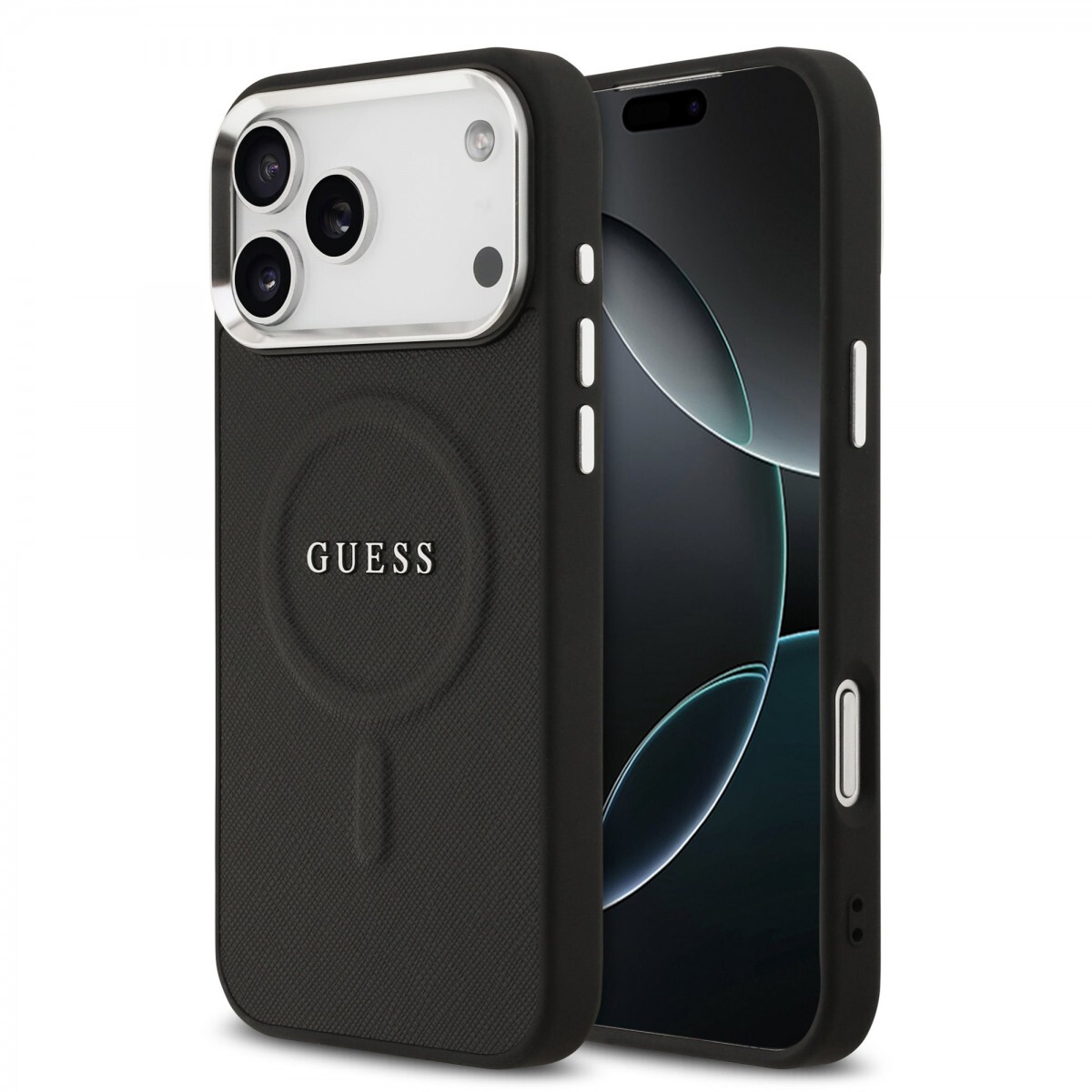 Zadní kryt Guess PU Saffiano MagSafe pro iPhone 17 Pro Max Black