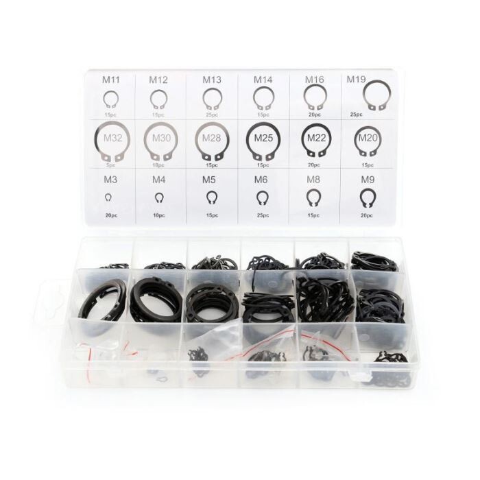 Sada vnitřních segerových kroužků 300 ks, 3 – 32 mm,Kraft a Dele KD10510