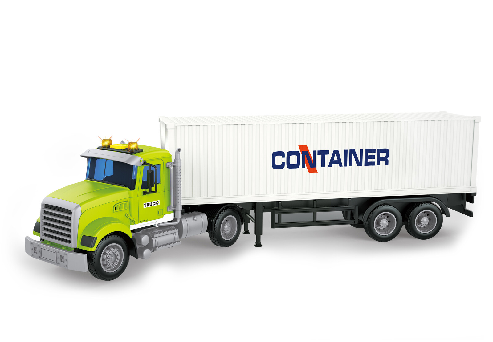 Auto tahač s kontejnerem na setrvačník s efekty 48 cm