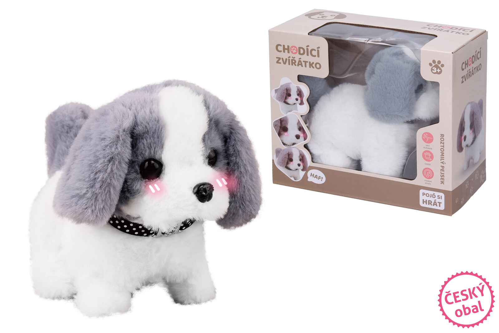 Pes chodící 18cm - český obal