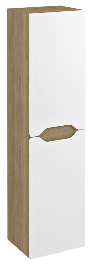 SAPHO WAVE skříňka vysoká 35x140x30cm, levá/pravá, bílá/dub cuneo WA245-3025