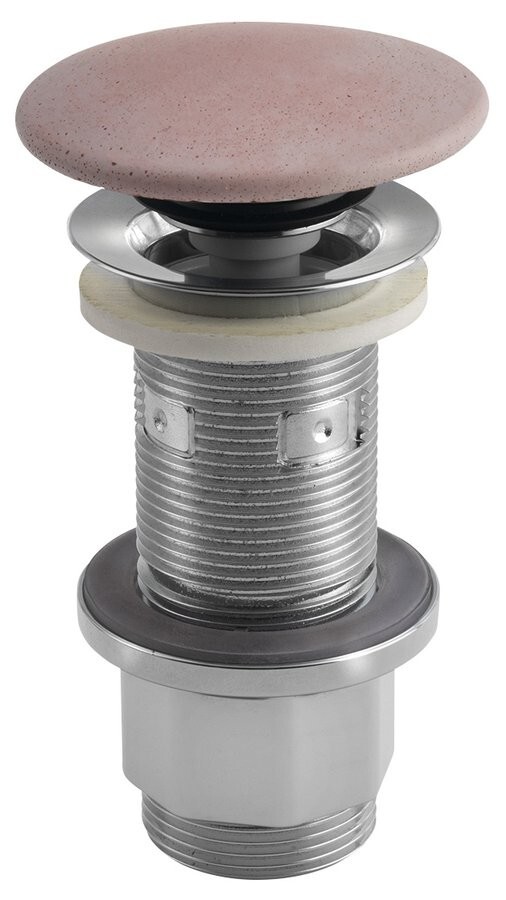 SAPHO Umyvadlová výpust 5/4“, click-clack, betonová zátka, 10-80, růžová mat FG921