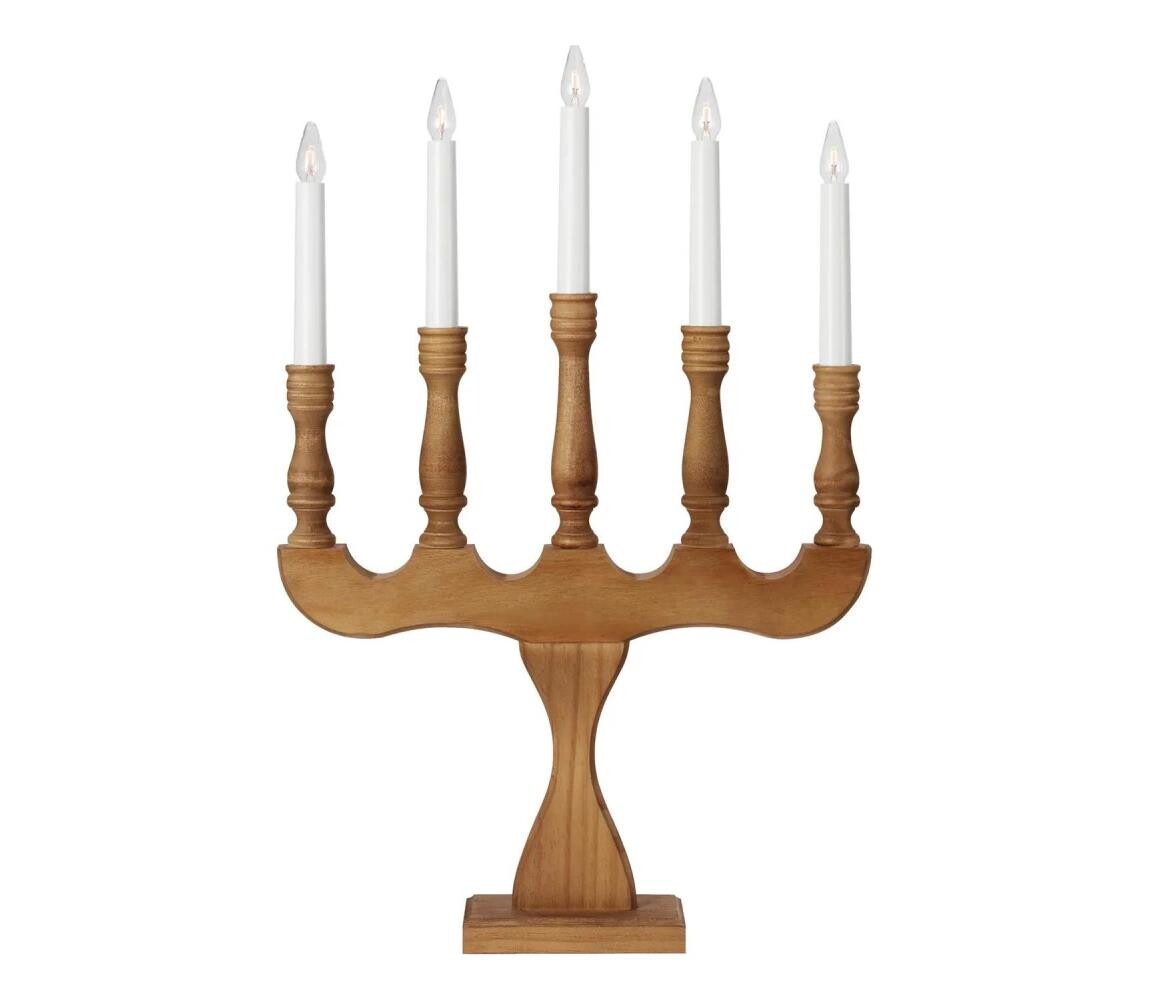 Markslöjd Markslöjd 706279 - Vánoční svícen SVANEHOLM 5xE10/3W/230V borovice/hnědá