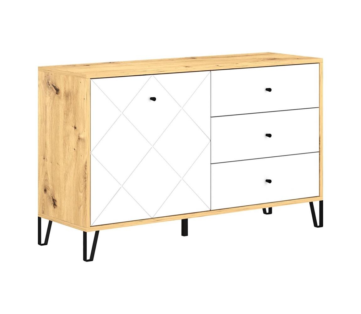 Wipmeb Sp. z o.o Komoda SULA dub artisan/bílá