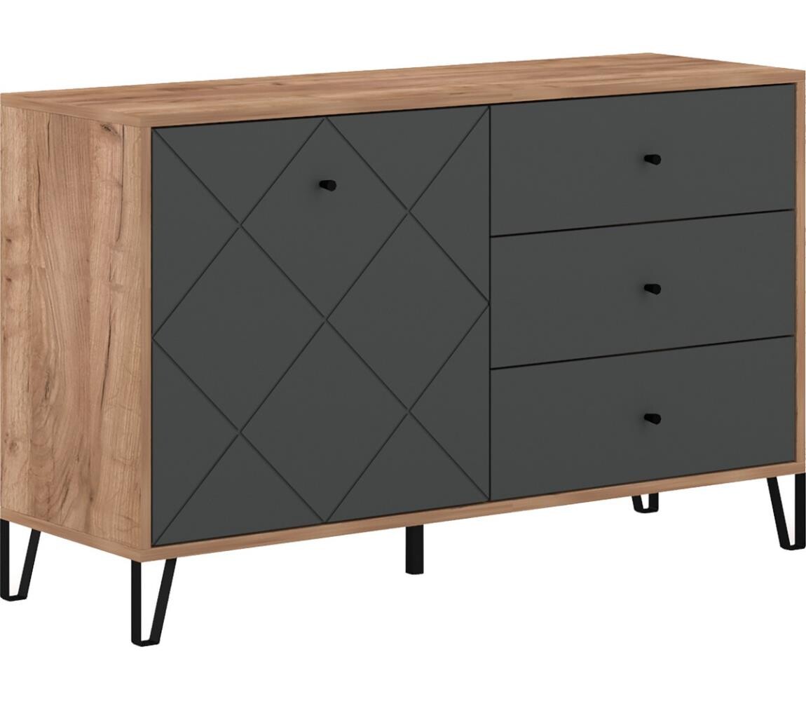 Wipmeb Sp. z o.o Komoda SULA dub craft/černá