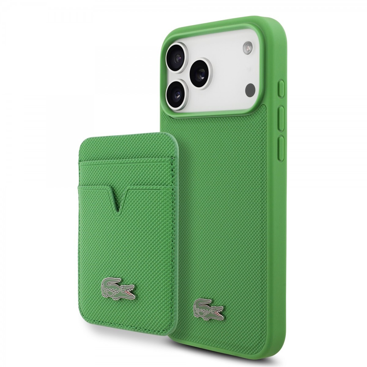 Zadní kryt Lacoste Iconic Petit Pique MagSafe + Peněženka pro iPhone 17 Pro Max Green