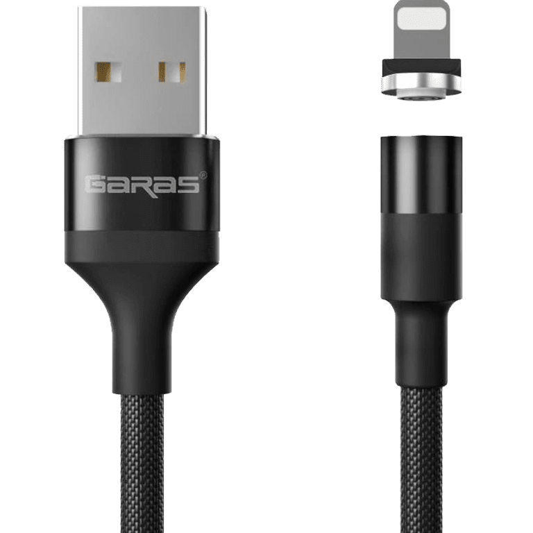 M1 - Magnetický USB kabel - Černý - Pro iPhone - 1 m
