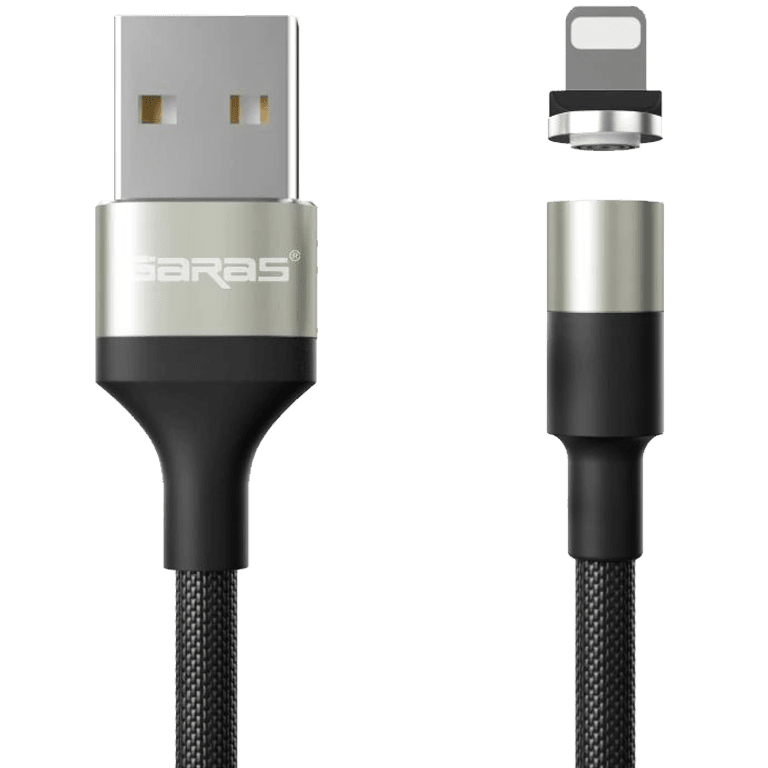 M1 - Magnetický USB kabel - Stříbrný - Pro iPhone - 1 m