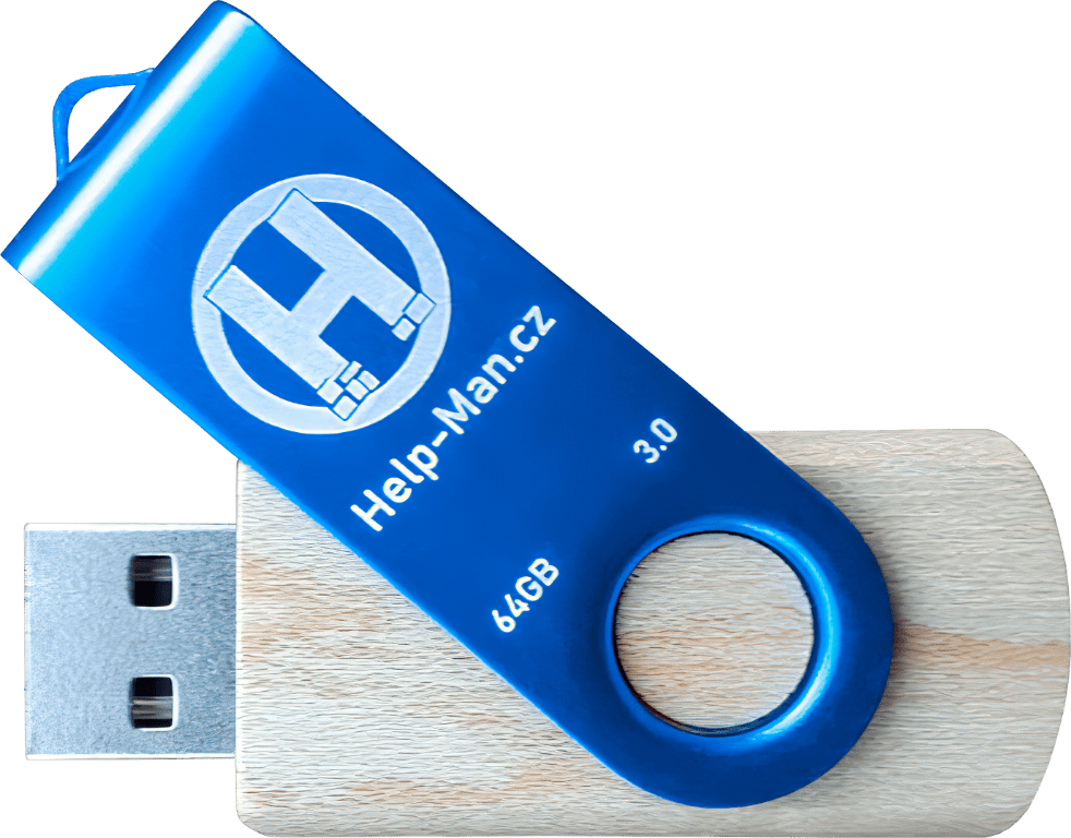 Help-Man.cz USB Flash Disk 2.0 - 64 GB - Modrý