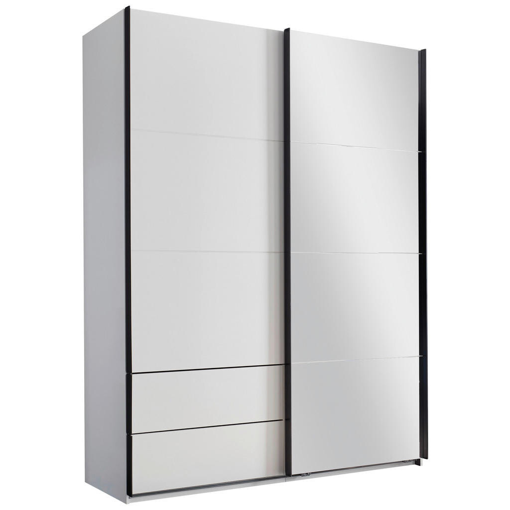 Xora SKŘÍŇ S POSOUVACÍMI DVEŘMI, bílá, černá, 170/225,5/60 cm