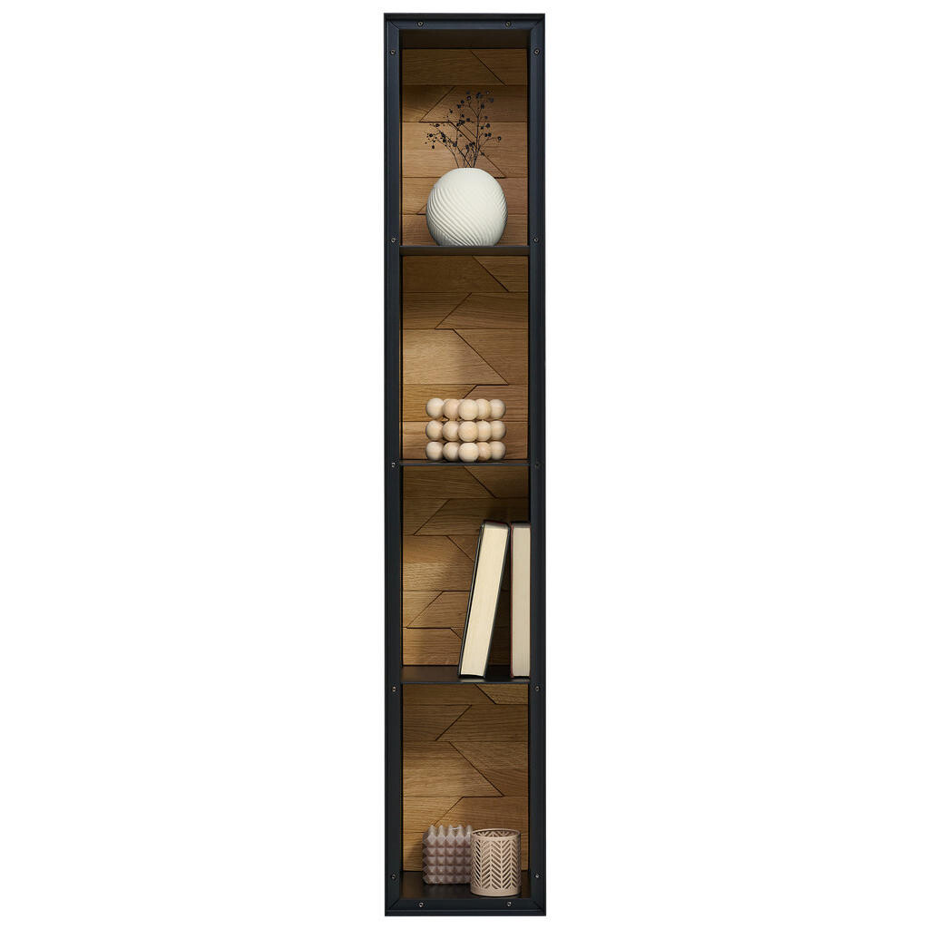 Linea Natura ZÁVĚSNÁ SKŘÍŇKA, divoký dub, černá, divoký dub, 19/120/22 cm