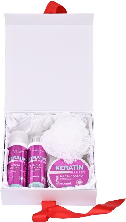 Vivaco VivaPharm Dárkový box vlasové péče s keratinem a kofeinem
