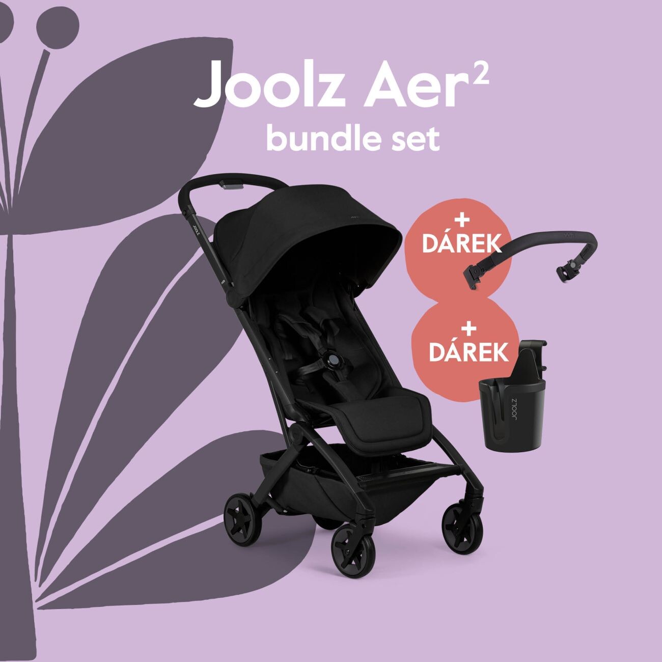 Joolz Joolz Aer2 kočárek BUNDLE SET | Space black