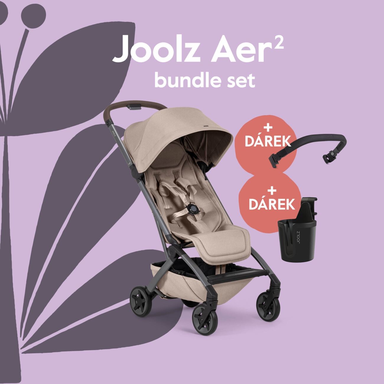 Joolz Joolz Aer2 kočárek BUNDLE SET | Sandy taupe