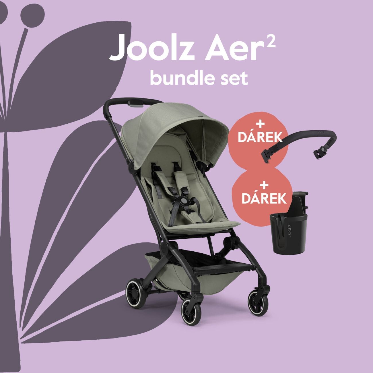 Joolz Joolz Aer2 kočárek BUNDLE SET | Sage green