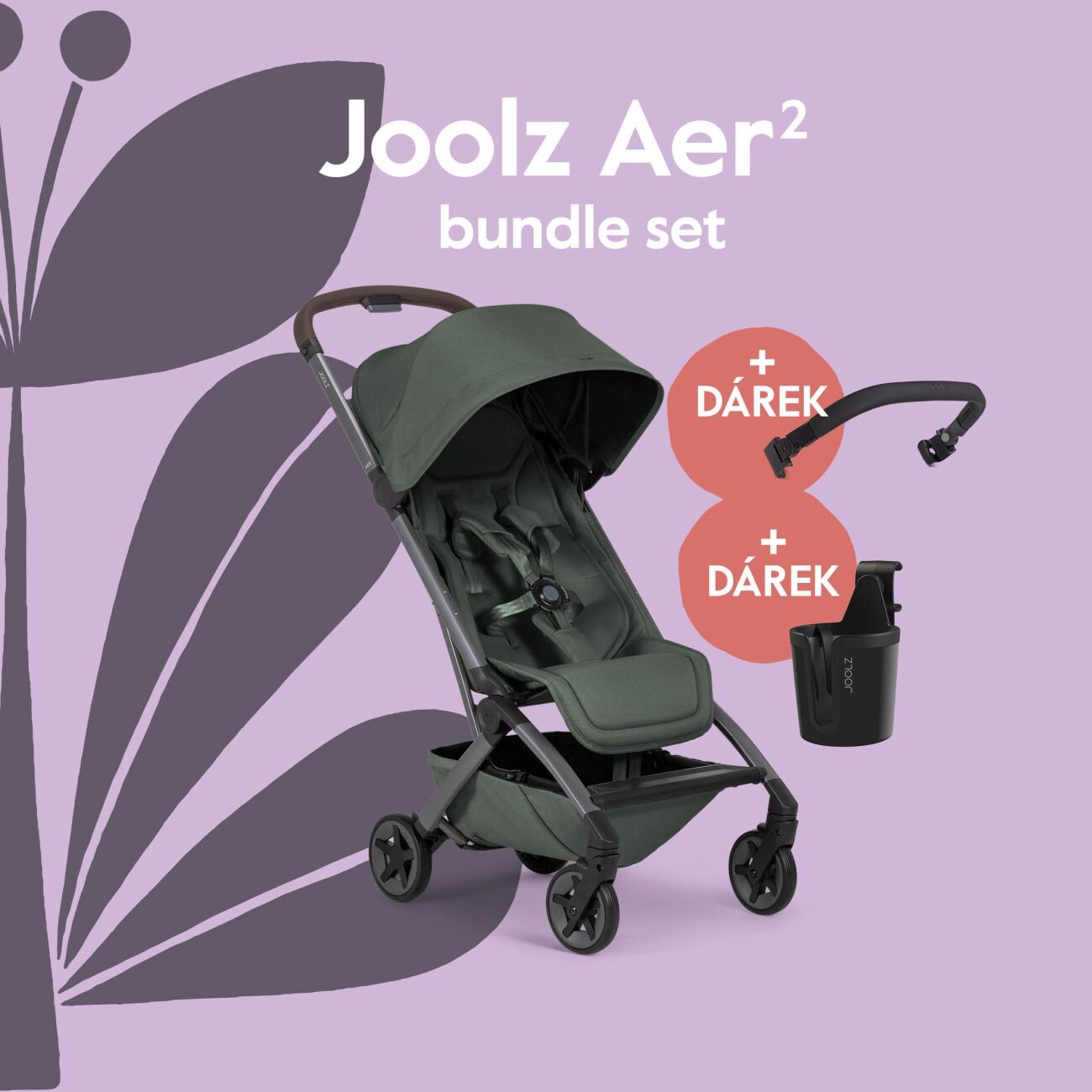 Joolz Joolz Aer2 kočárek BUNDLE SET | Forest Green