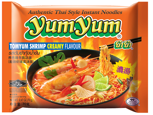 YUM YUM Instantní nudlová polévka s příchutí Tom Yum Creamy 70 g DMT 10/2025