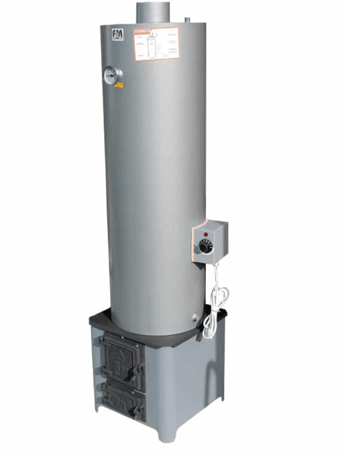 Alige Electric 90 - lázeňská koupelnová kamna kombinovaná s elektrickým ohřevem - tlaková, kombinovaný koupelnový tlakový ocelový válec 90 litrů