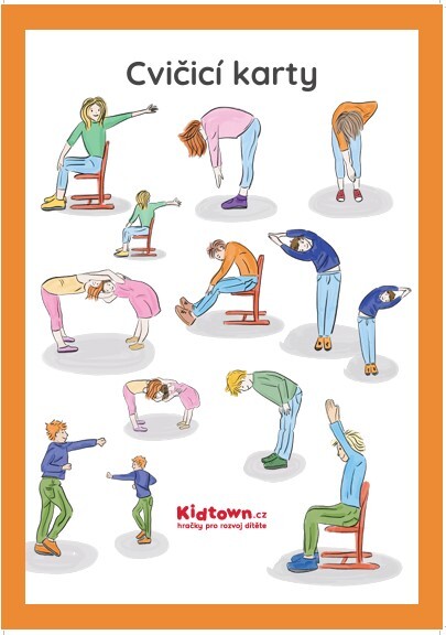 Kidtown Sada cvičícich karet (10 ks)