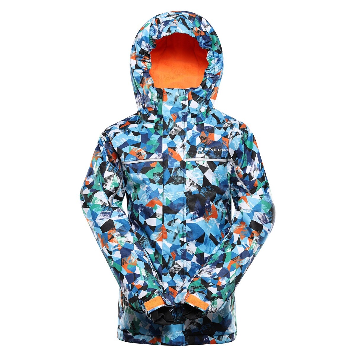 Dětská zimní bunda alpine pro kiwero bílá/modrá 128-134