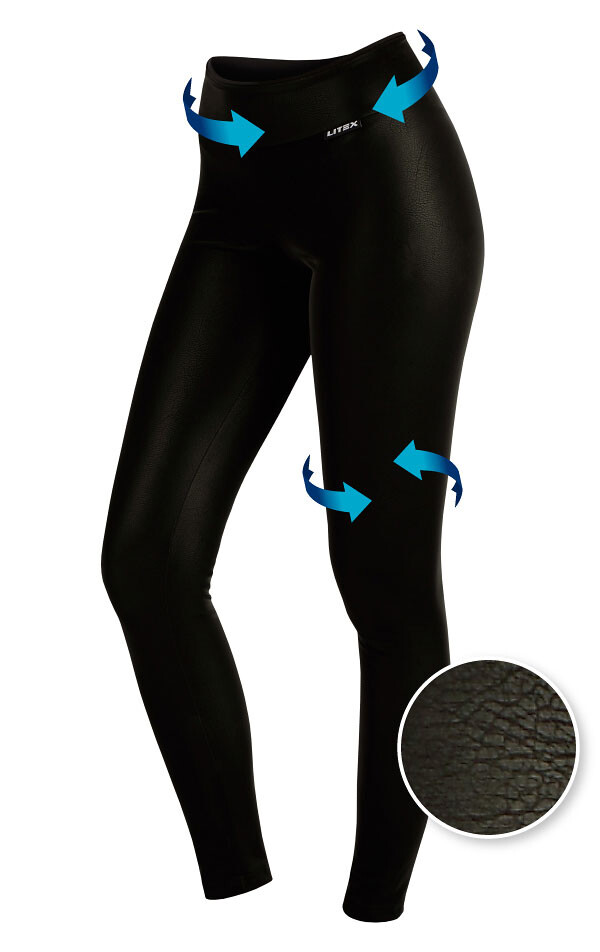 Dámské zateplené legíny 7f246 černá litex s