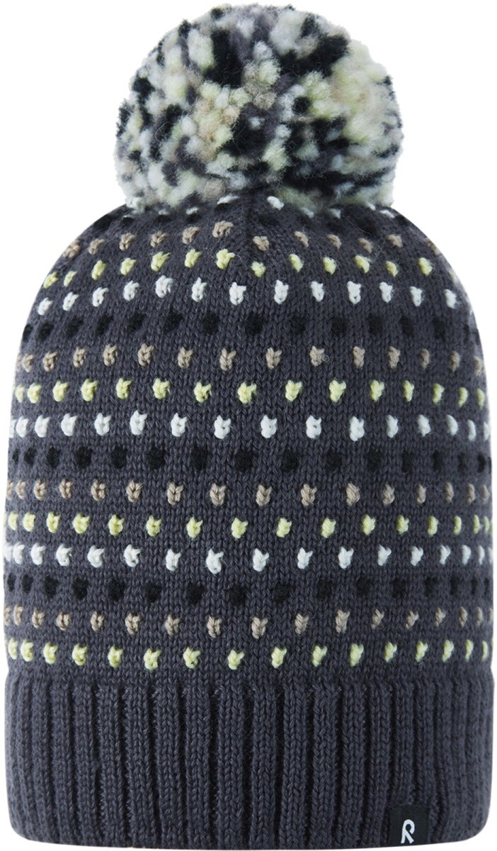 Dětská zimní čepice reima pampula černá/šedá 56-58