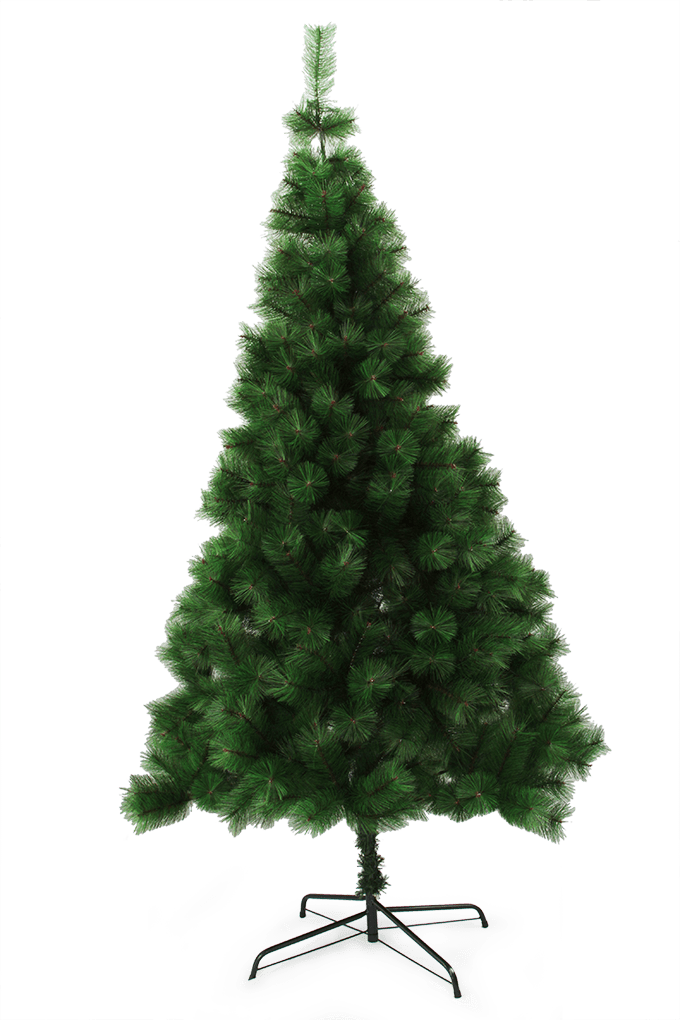 Zelená borovice s kovovým stojanem | umělý stromek | 210 cm
