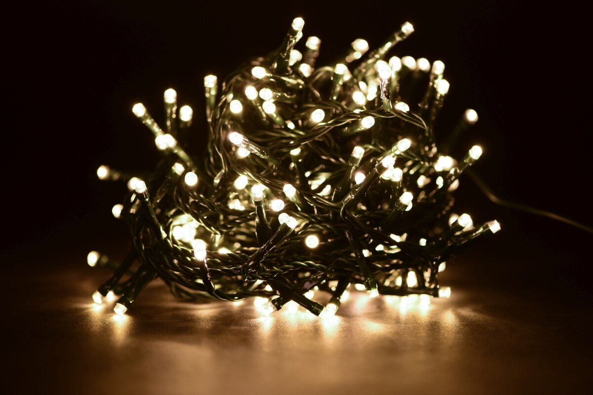 LED řetěz | teplá bílá | 200 diod | 13 m | 8 programů & paměť