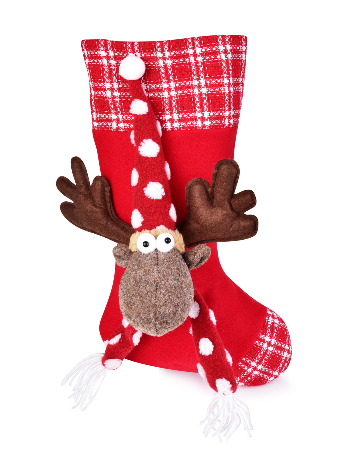 MAXIPUNČOCHA SE SOBÍKEM | textilní punčocha na Mikulášskou nadílku | 46 cm