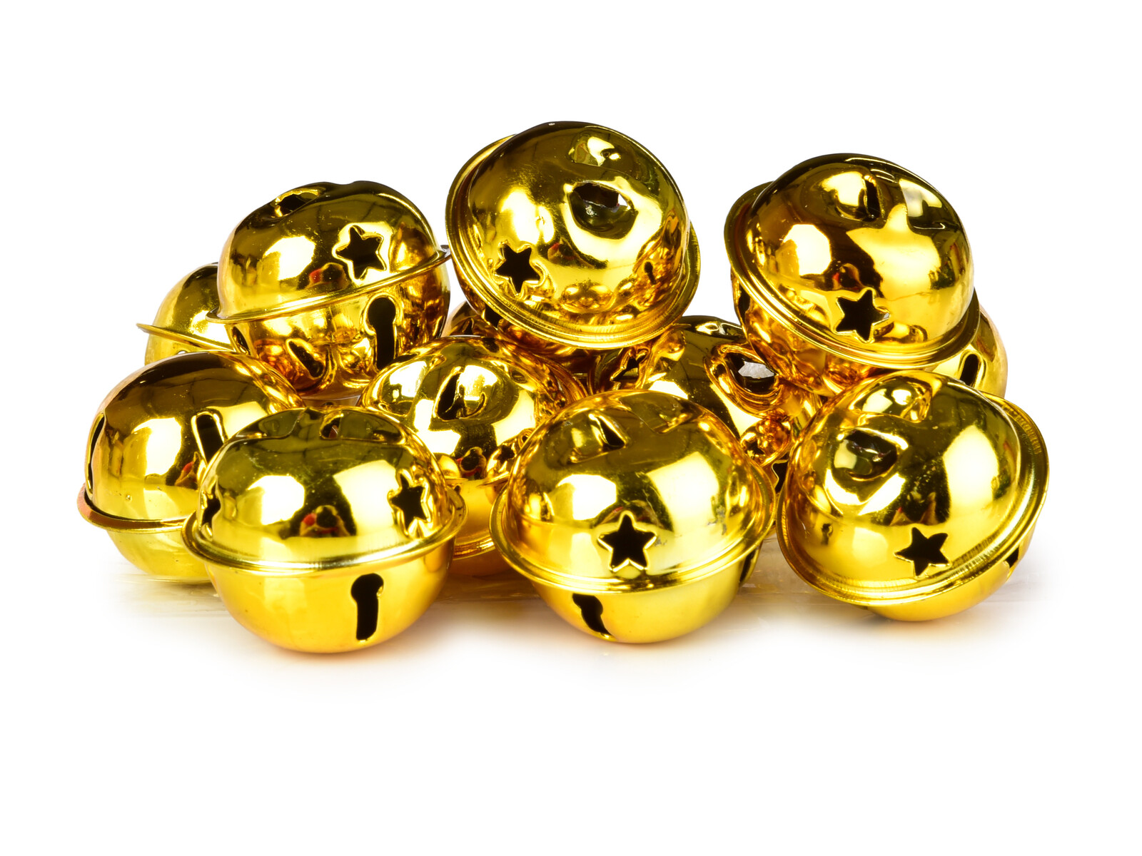 ANDĚLSKÉ ZVONĚNÍ | kovové vánoční rolničky | sada 12 ks | 3 cm