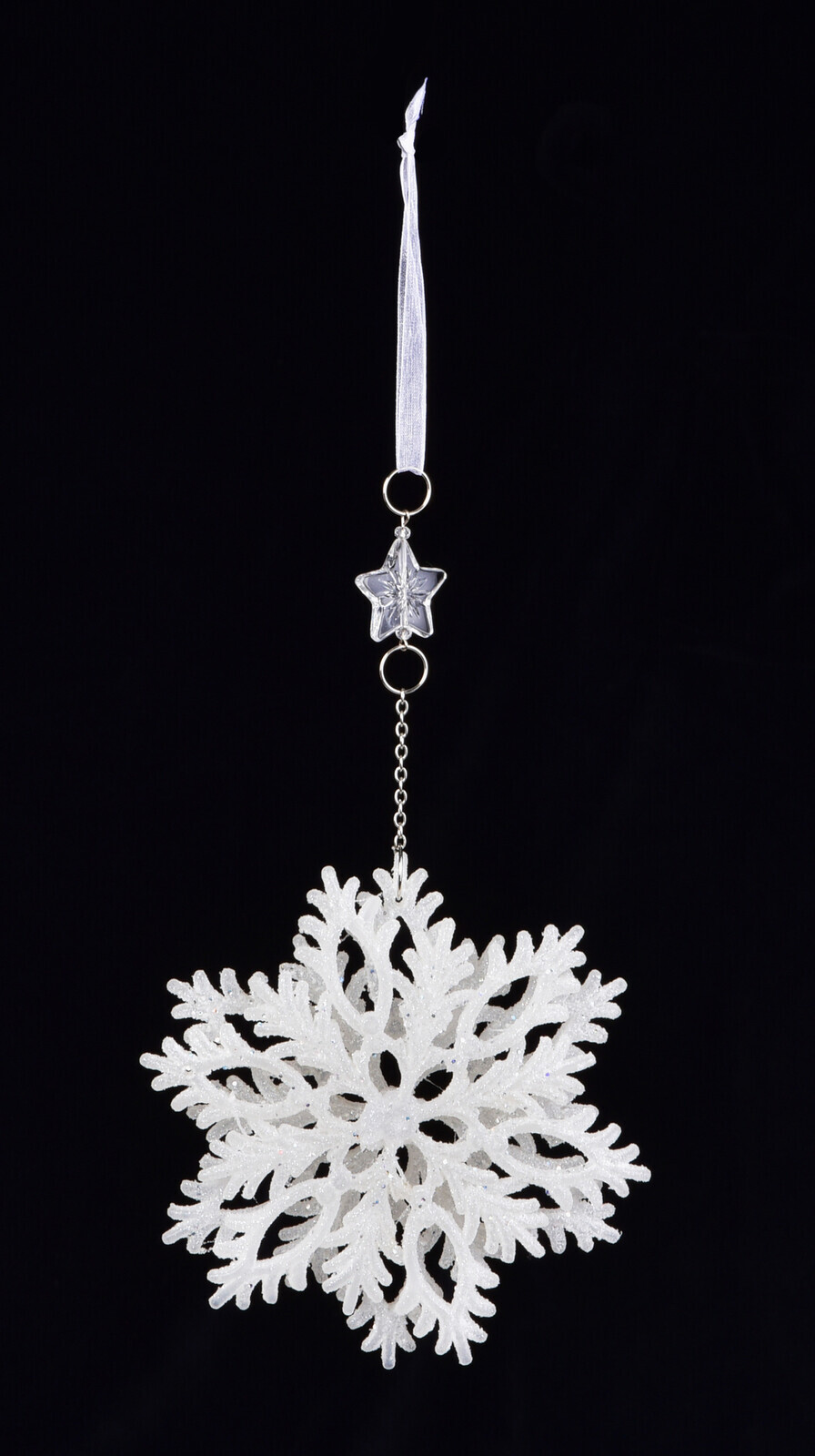 LEDOVÉ KRÁLOVSTVÍ | závěsná 3D ozdoba DVOJITÁ VLOČKA | 13 cm