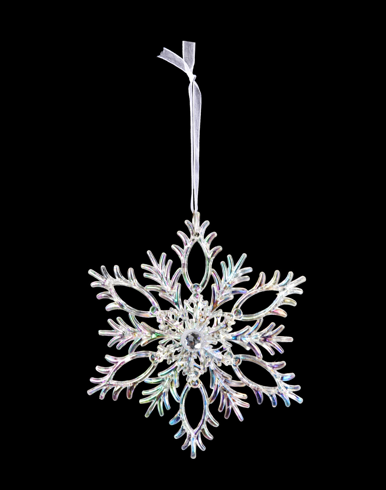 LEDOVÉ KRÁLOVSTVÍ | závěsná dekorace DUHOVÁ VLOČKA | 13 cm