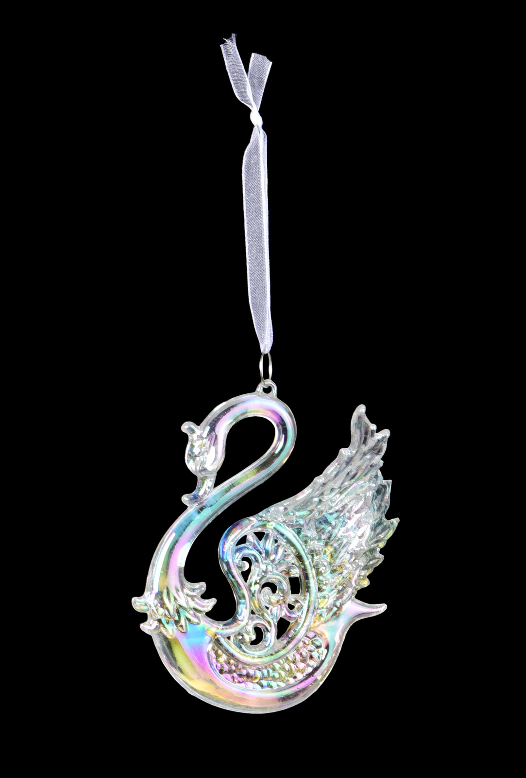 LEDOVÉ KRÁLOVSTVÍ | závěsná dekorace DUHOVÁ LABUŤ | 10 cm