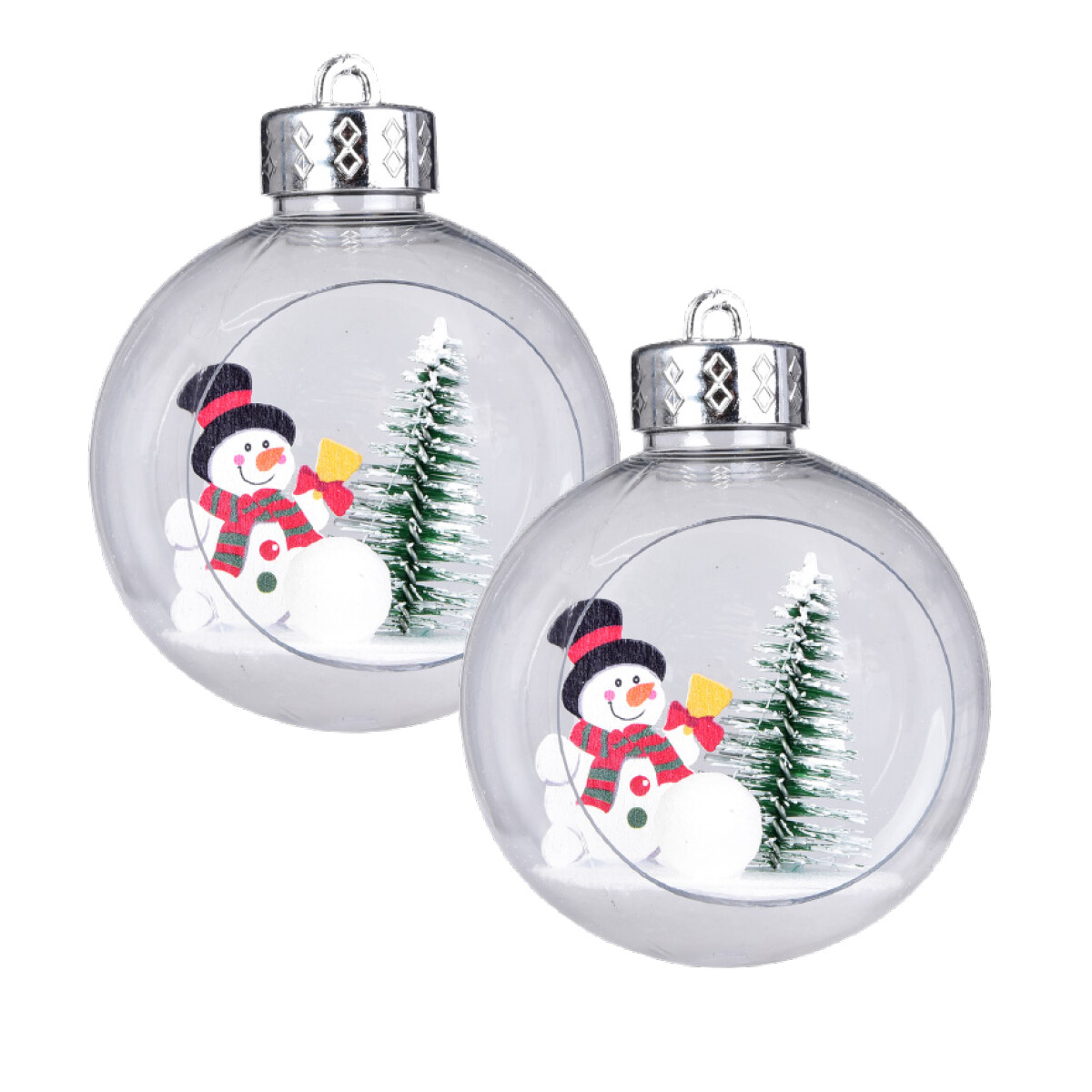 SNĚHULÁČKOVO DOBRODRUŽSTVÍ | sada 2 ozdob s vnitřní dekorací | 8 cm