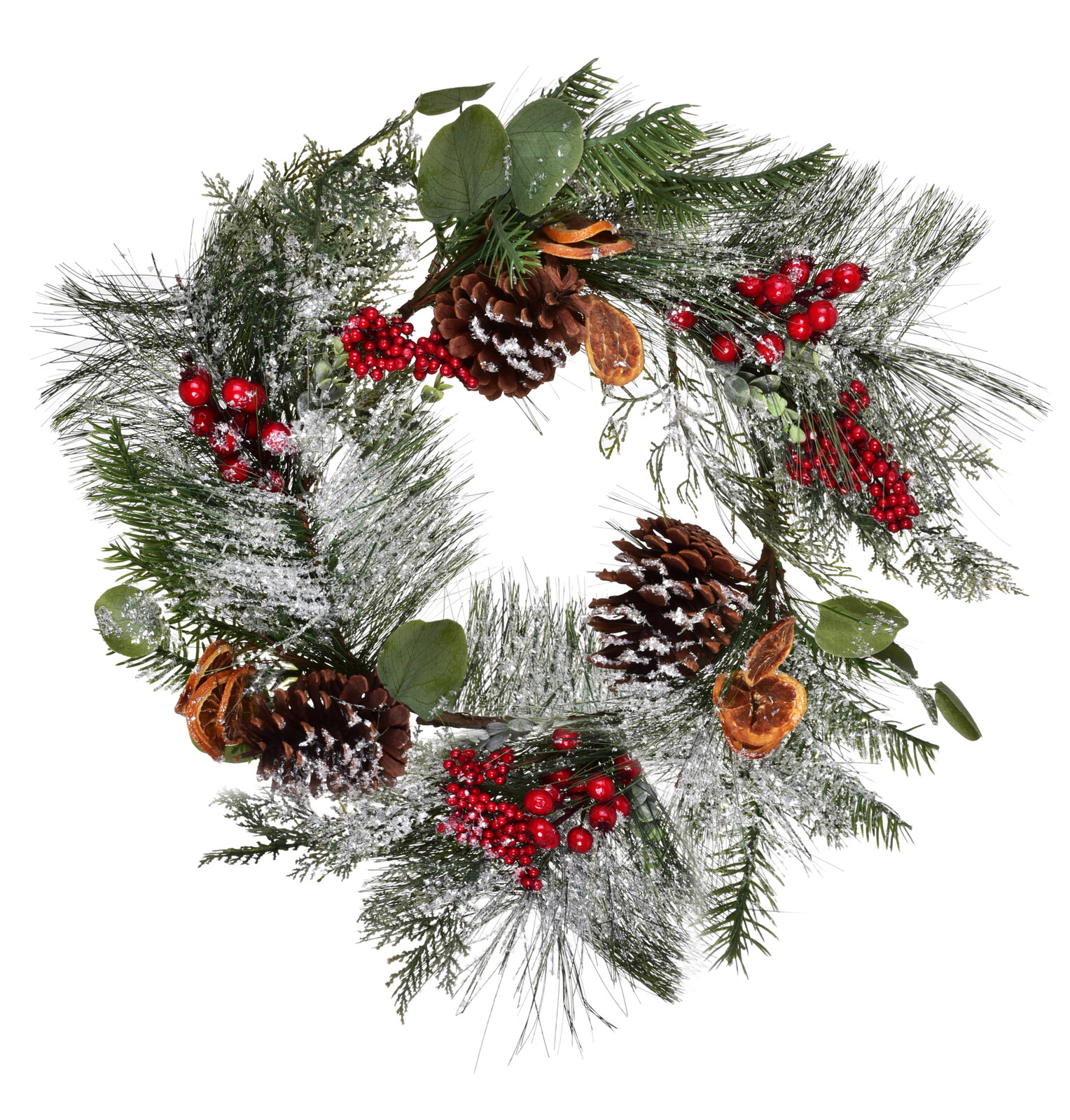 ZASNĚŽENÉ BOBULE | vánoční věnec | Ø 40 cm